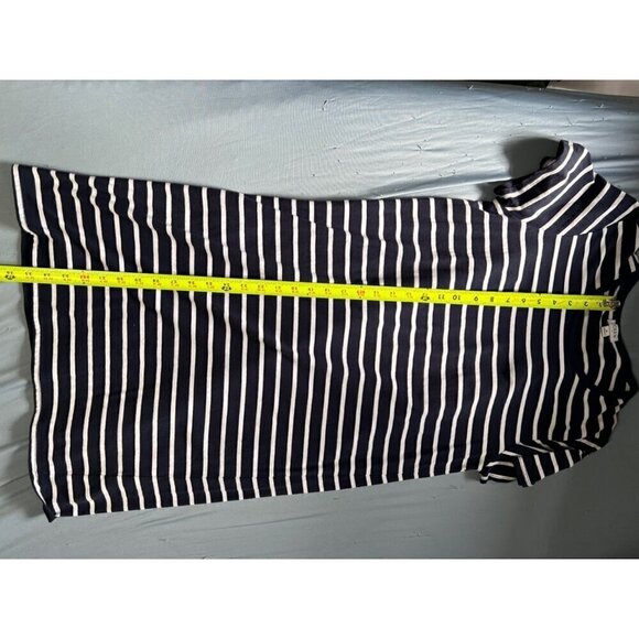 J. Crew Re Imagined Navy White T Shirt Dress Medium Vacation Substainable - Picture 8 of 11